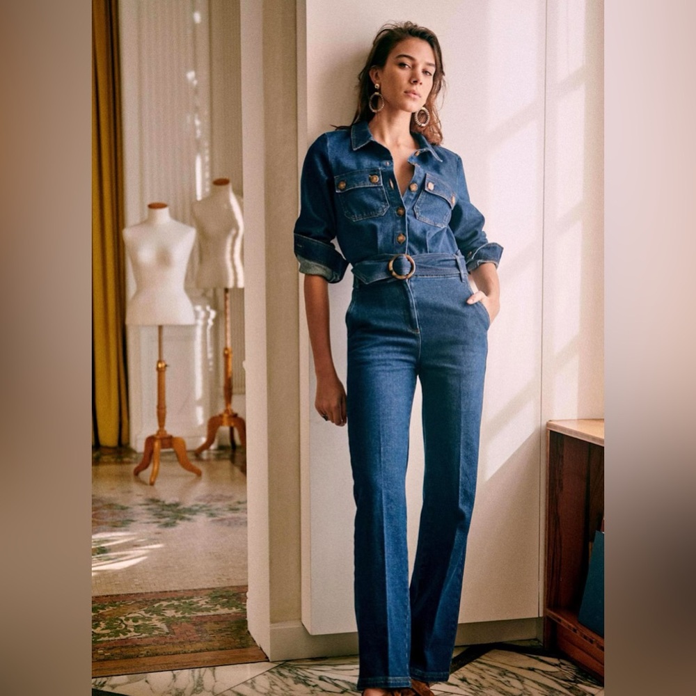 Sézane Brooklyn Denim Jumpsuit